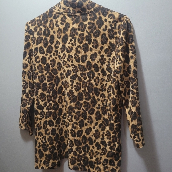 Laura Ashley Leopard Print Open Cardigan L - Picture 5 of 6